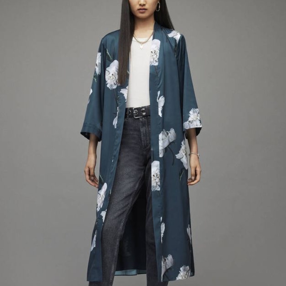 All Saints Carine Cordelia Kimono. Size S. Flower print. New without tags
